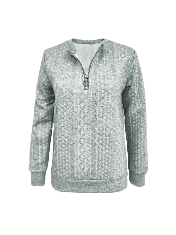 Victoria | Elegant Women's-Spring-Top with Half-Zip