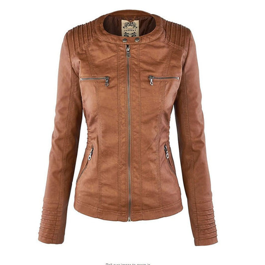 Eileen | Women's Hooded Slim Fit Biker Jacket