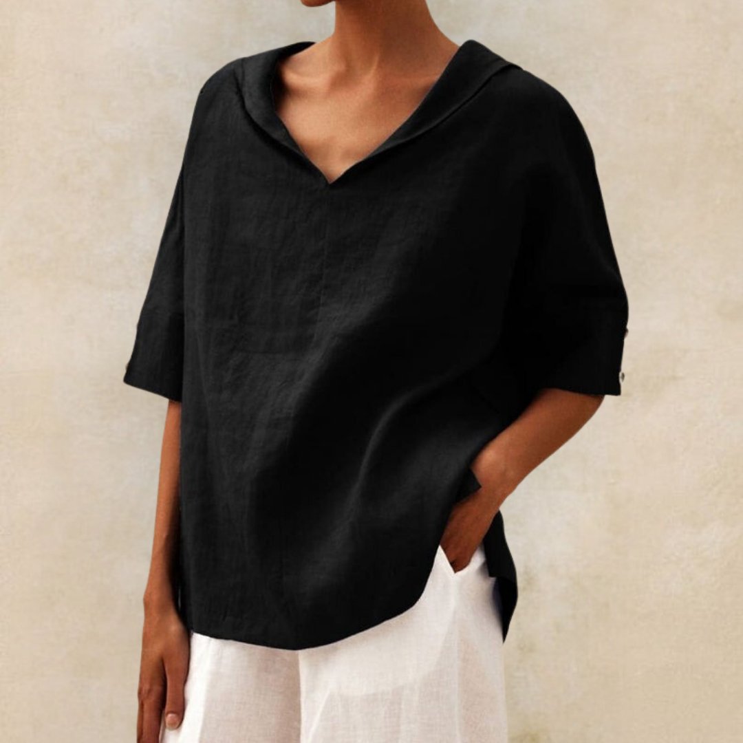 Mackenzie | Women's Breathable V-Neck Relaxed Top
