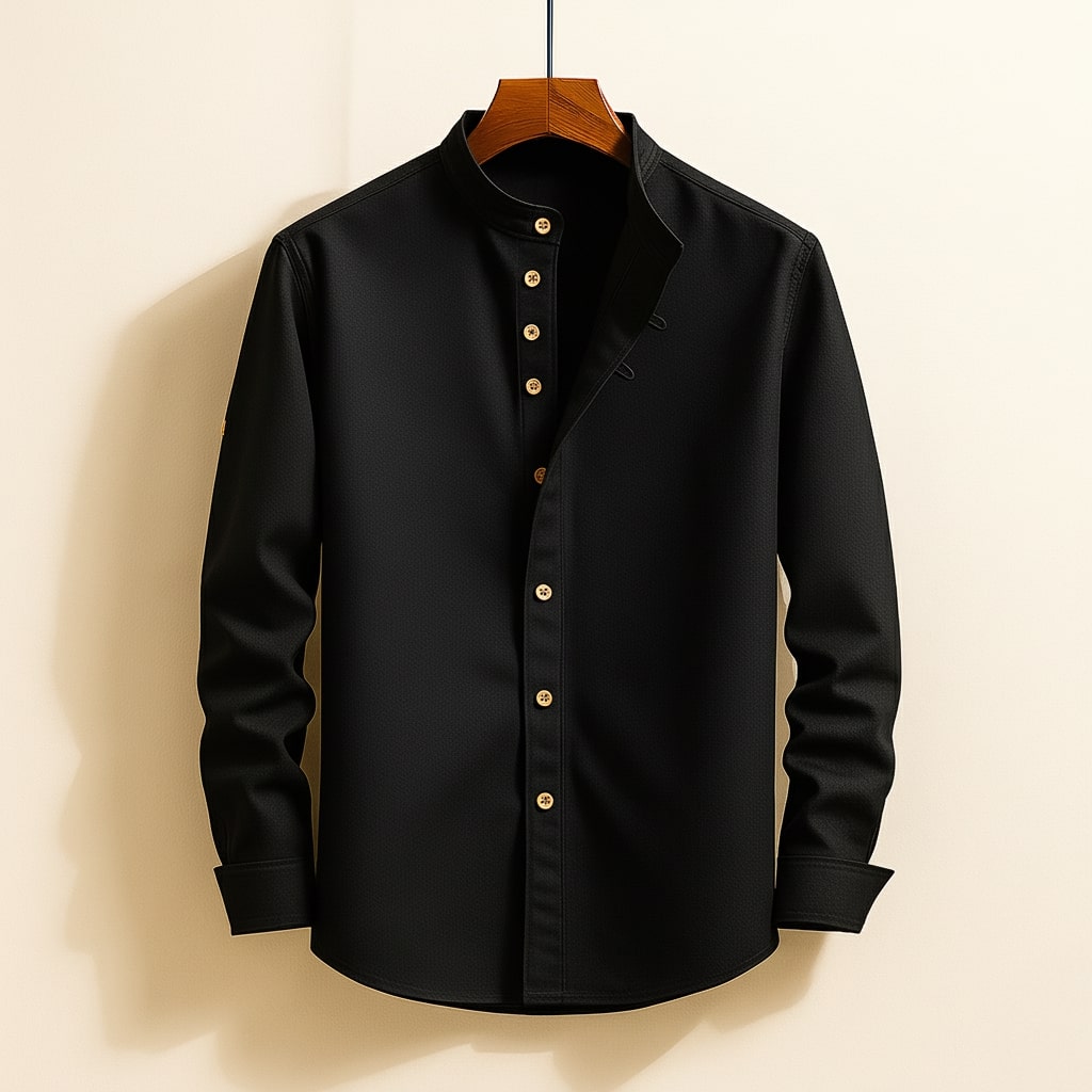 Claudio | Men’s Stand Collar Button-Up Shirt