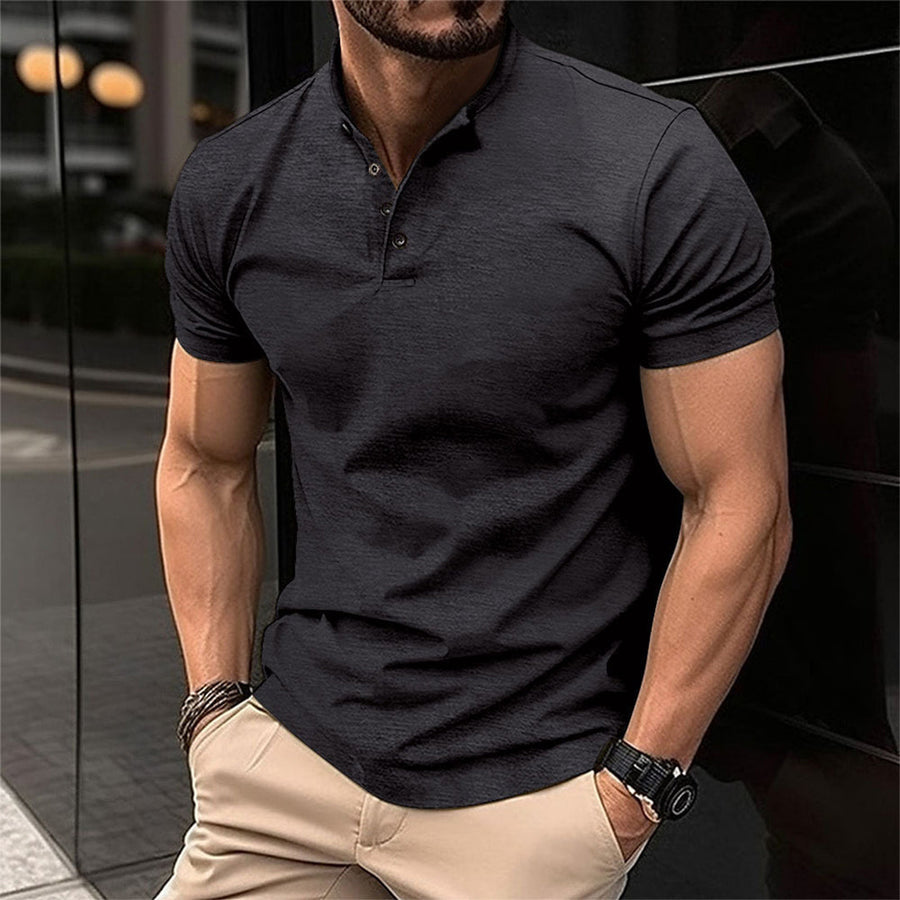 Sergio | Men’s Slim Button Placket Casual T-Shirt