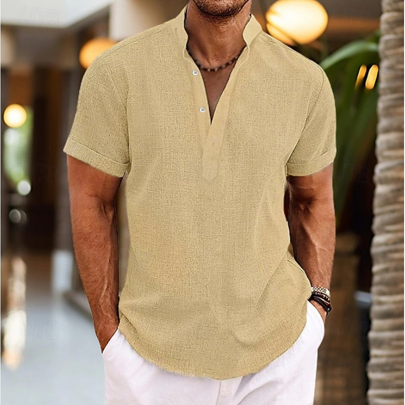 Renato | Men’s Short Sleeve Button Henley
