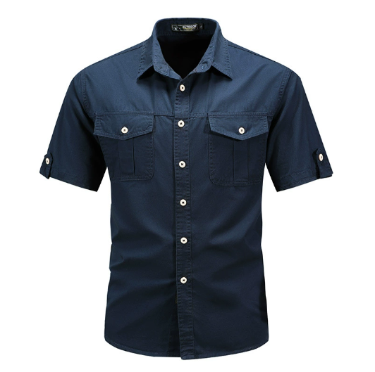 Alessandro | Men’s Short Sleeve Functional Utility Button-Up Shirt