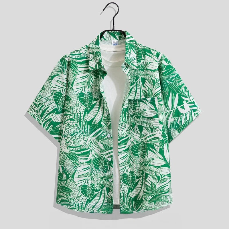 Giovanni | Men’s Short Sleeve Floral Pattern Casual Shirt
