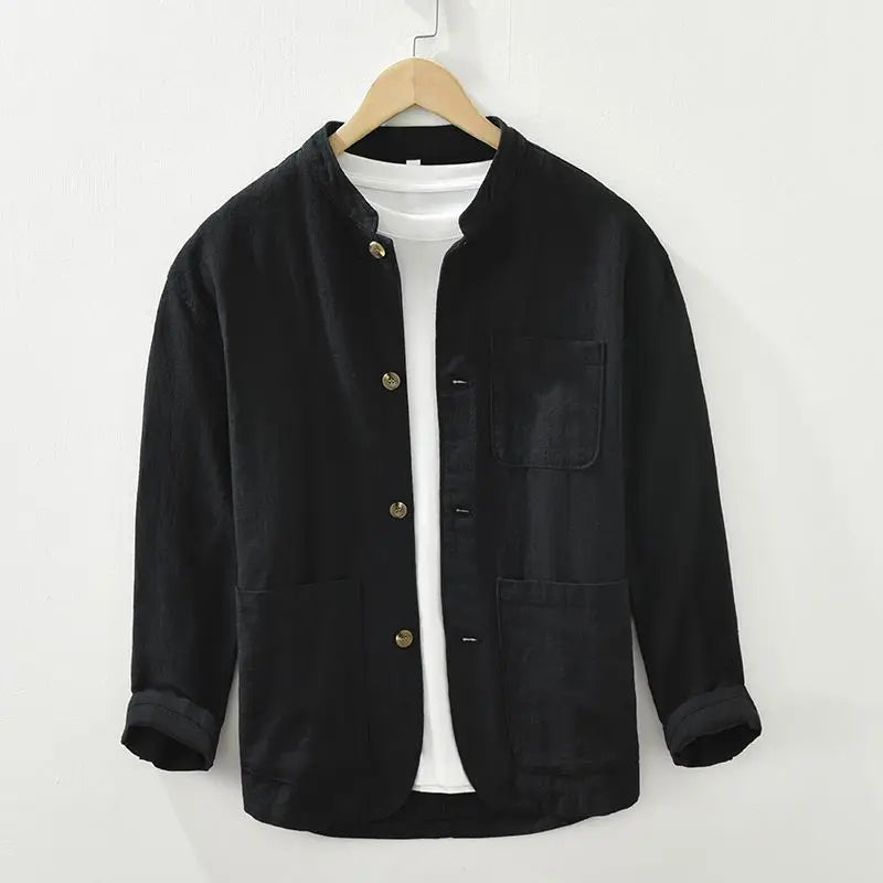 Alessandro | Men’s Casual Stand Collar Button-Up Shirt