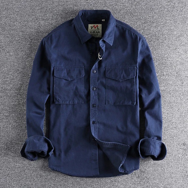 Alberto | Men’s Double Pocket Button Placket Casual Shirt