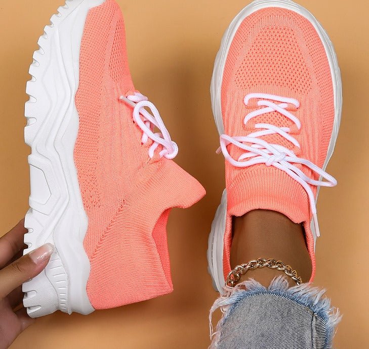 Martina | Women's Trendy Lace-Up-Sneakers with chunky Sole