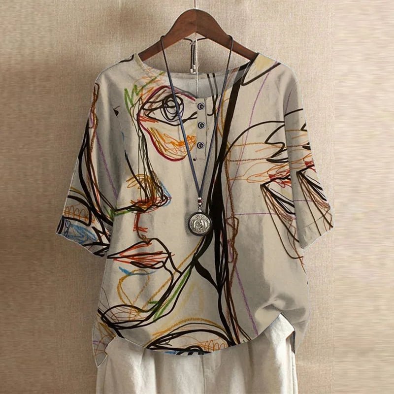 Angeluccia | Date-Night Breathable Floral Design Blouse
