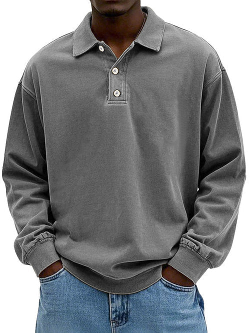 Rocco | Men’s Long Sleeve Hybrid Polo-Sweatshirt