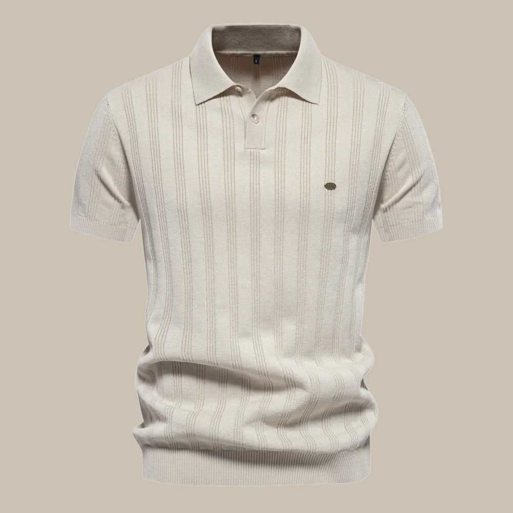 Riccardo | Men’s Structured Button Polo Knit Shirt