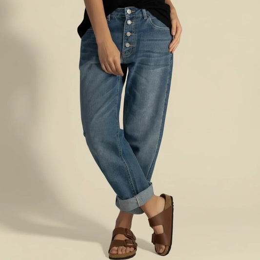 Agapita | Women's High-Waist Relaxed Summer Jeans