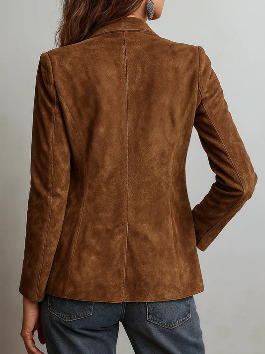 Gianna | Women's Suede Work Tailored Blazer