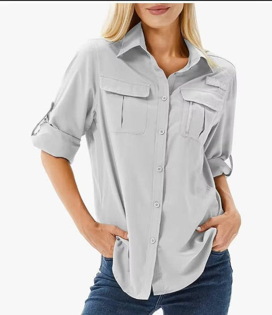 Antonida | Women's Button-Down Casual Lightweight Shirt