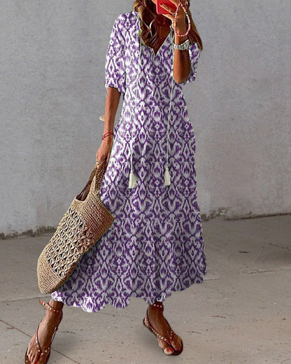 AURORA Maxi V-Neck Beach Women's Dress