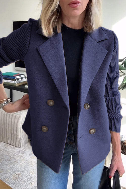 Veronika | Women's Blazer with Long Sleeves and Button Placket Front