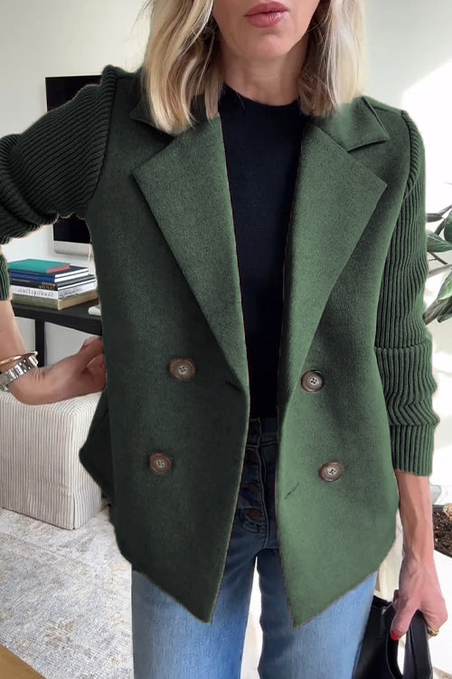 Veronika | Women's Blazer with Long Sleeves and Button Placket Front