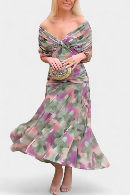 Elfriede | Women's Off-Shoulder Gerafftes Maxi Dress