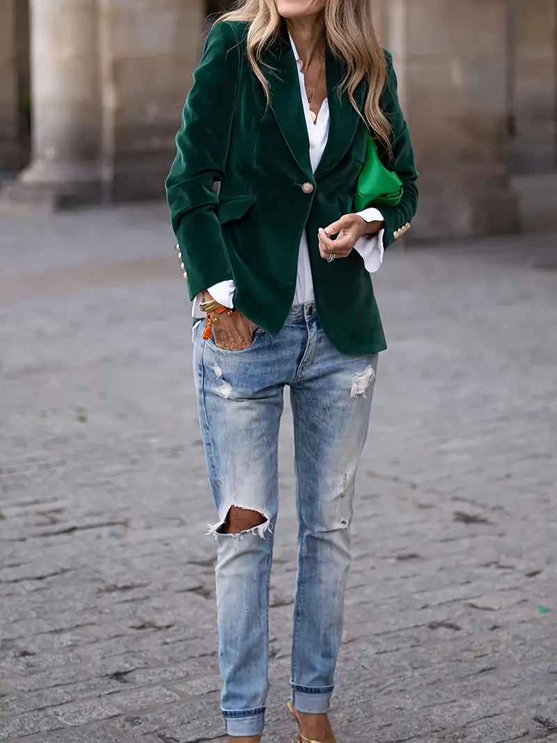 Sabina | Women's Classic Blazer with One-Button-Closure