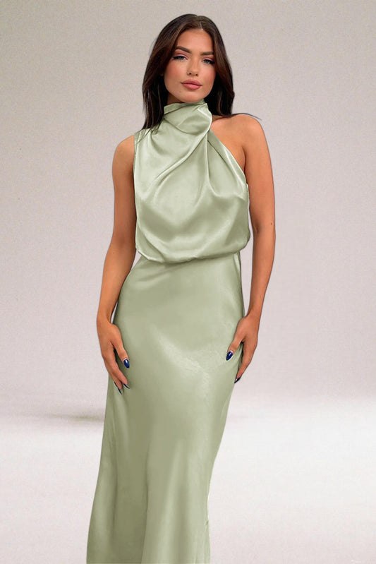 Fausta | Women's Halter Wedding Elegant Dress