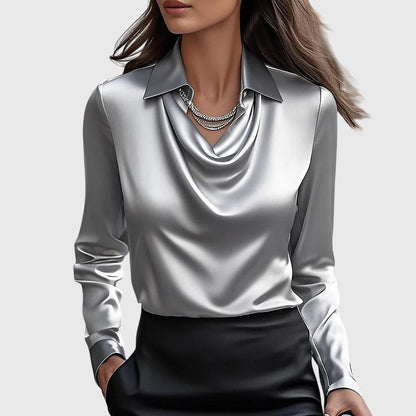 Bianca | Pleated Women's Elegant Lightweight Blouse