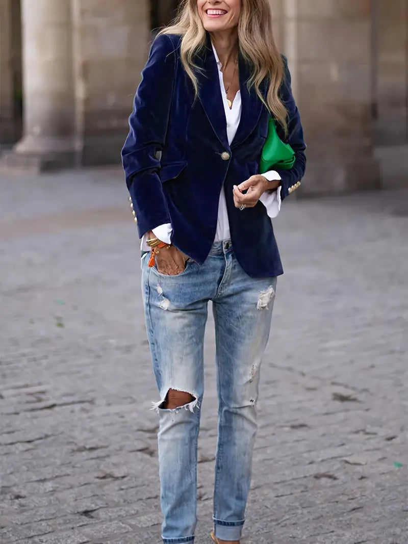 Sabina | Women's Classic Blazer with One-Button-Closure