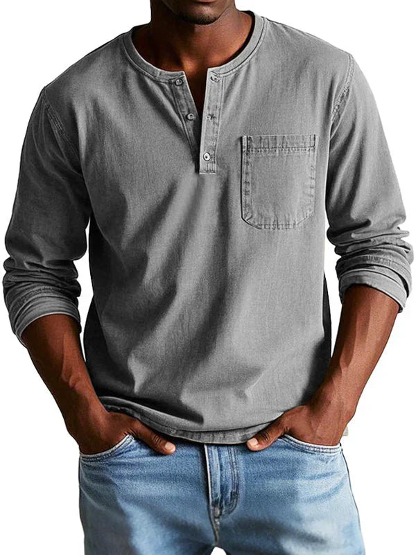 Flavio | Men’s Relaxed Kinetic Long Sleeve Henley