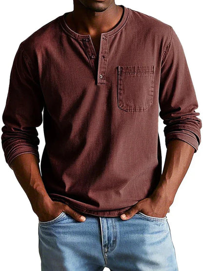 Flavio | Men’s Relaxed Kinetic Long Sleeve Henley