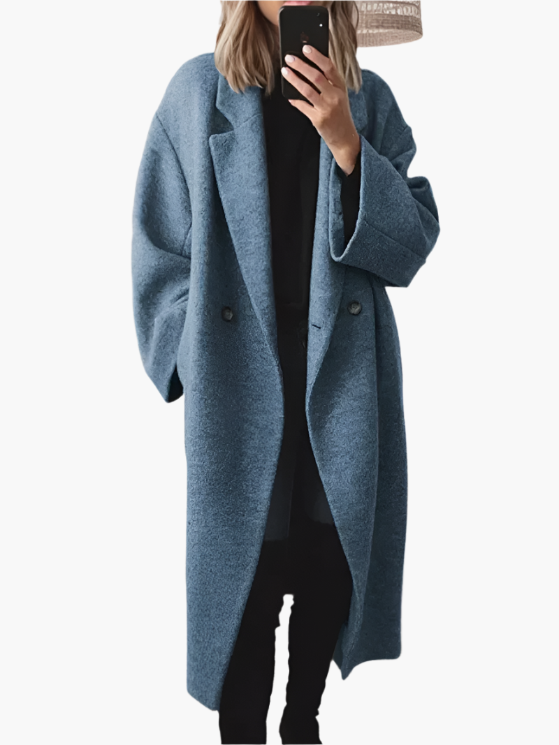 Laura | Women's Loose Fit Button Coat in elegant Design