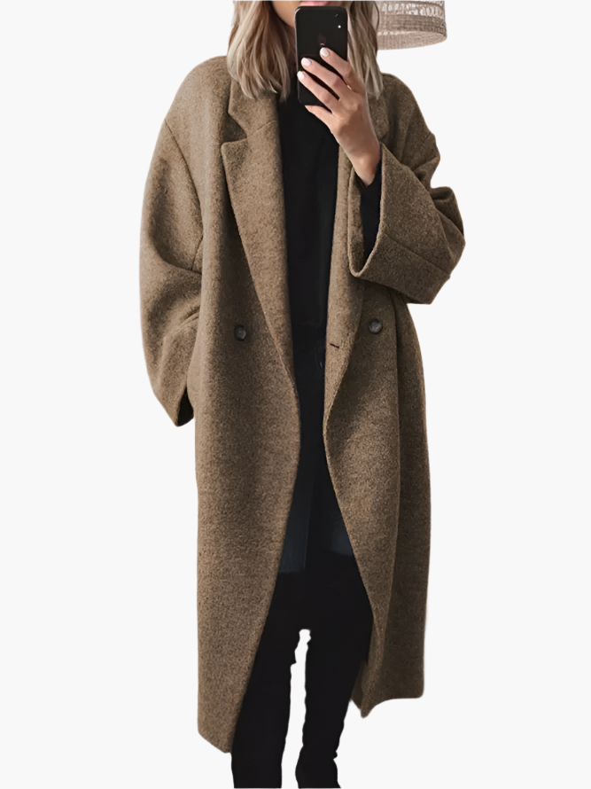 Laura | Women's Loose Fit Button Coat in elegant Design