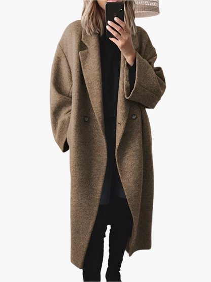 Laura | Women's Loose Fit Button Coat in elegant Design