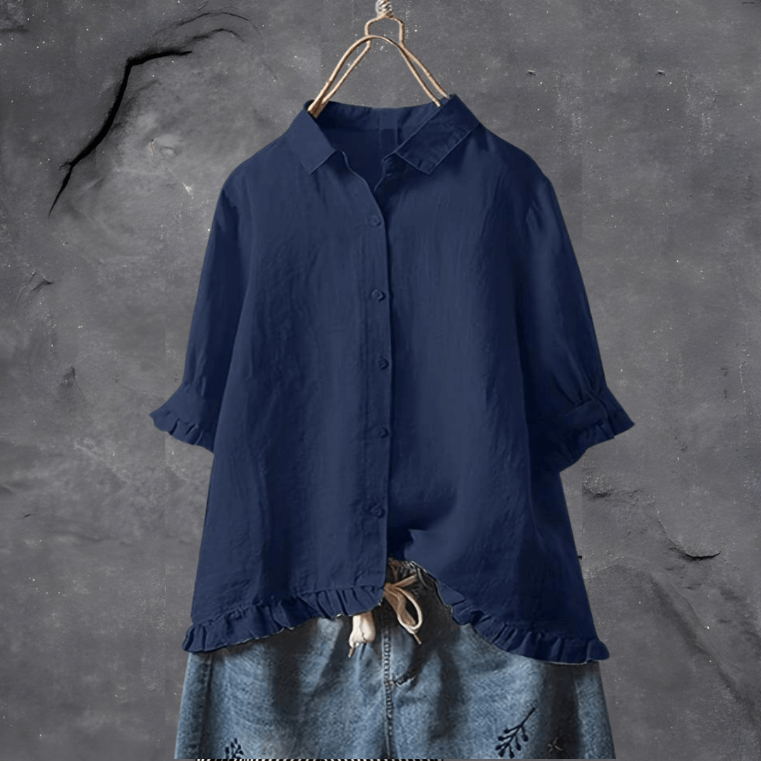 Laurette | Effortless chic blouse in breathable light everyday fabric