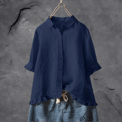 Laurette | Effortless chic blouse in breathable light everyday fabric