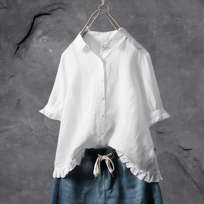 Laurette | Effortless chic blouse in breathable light everyday fabric