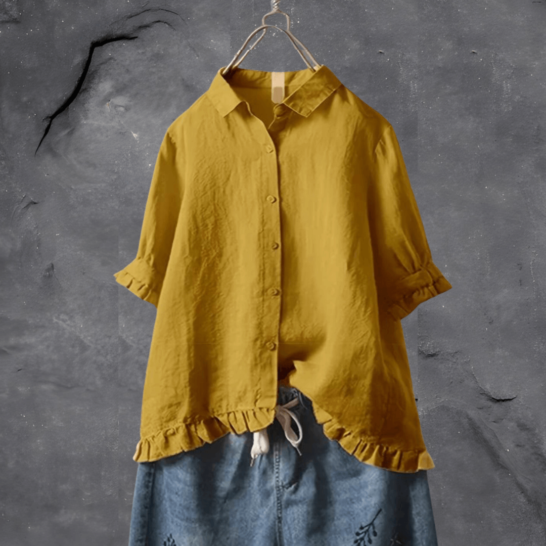 Laurette | Effortless chic blouse in breathable light everyday fabric