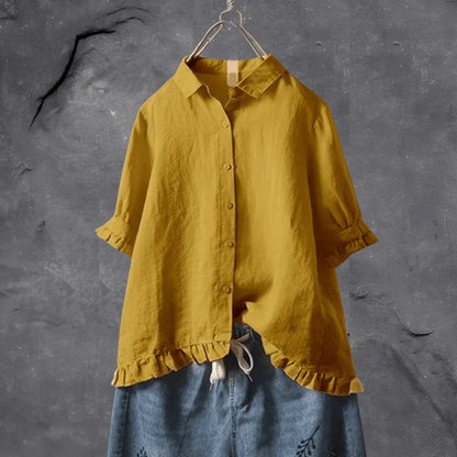 Laurette | Effortless chic blouse in breathable light everyday fabric