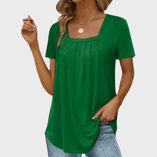 Marguerite | Airy summer blouse with modern square neckline and comfort