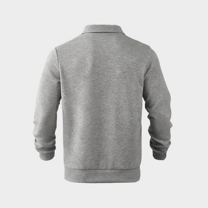 Robert | Men’s Leisure Polo Sweatshirt with Long Sleeves
