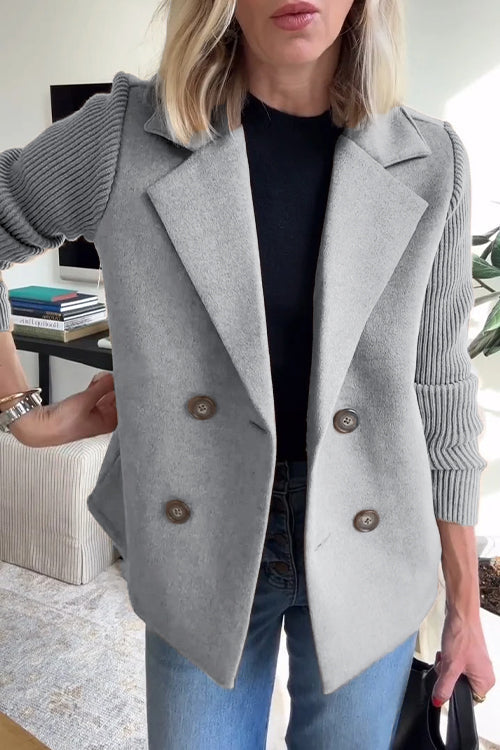 Veronika | Women's Blazer with Long Sleeves and Button Placket Front