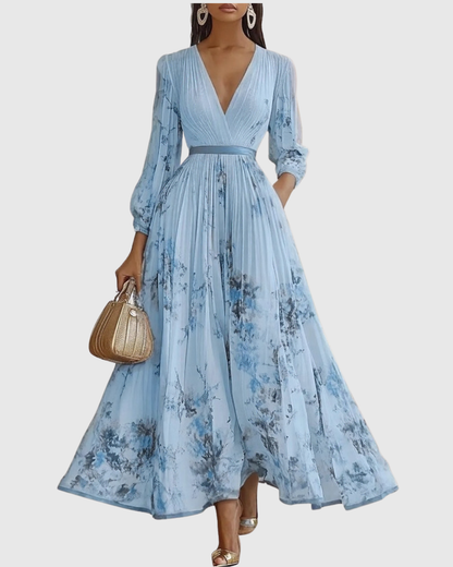 Isabella | Women's Sleeveless Pleated Floral Midi Dress