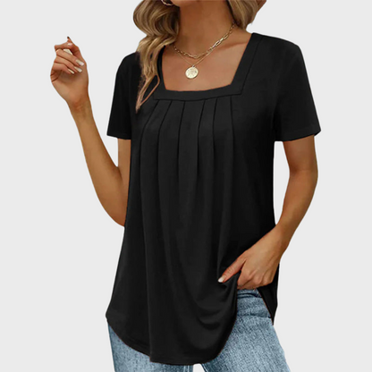 Marguerite | Airy summer blouse with modern square neckline and comfort