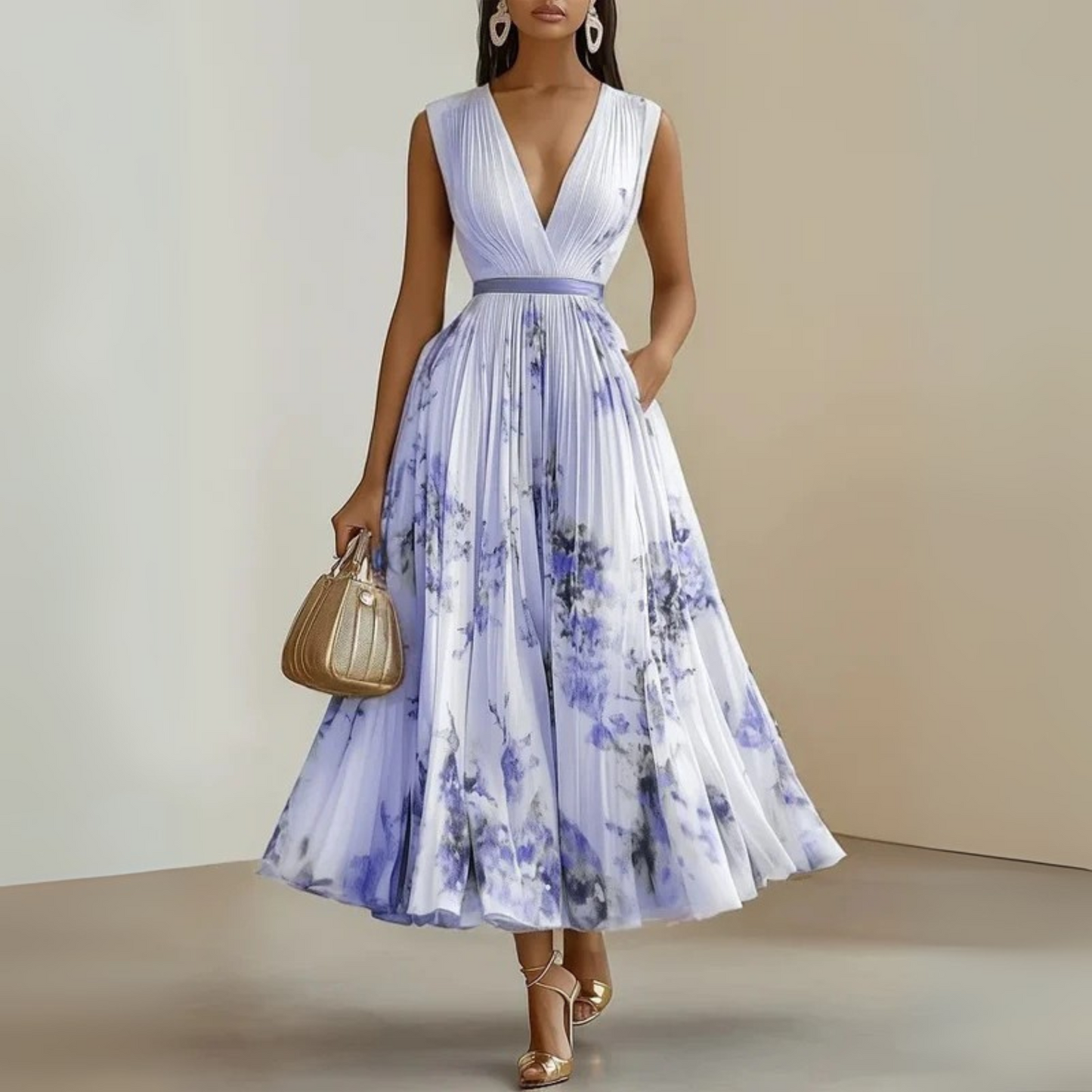 Claudia | Women's Flowing Sleeveless Summer Maxi Dress
