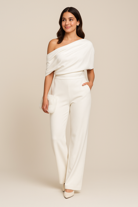 Emma | Women's Chic One-Shoulder Spring-Jumpsuit