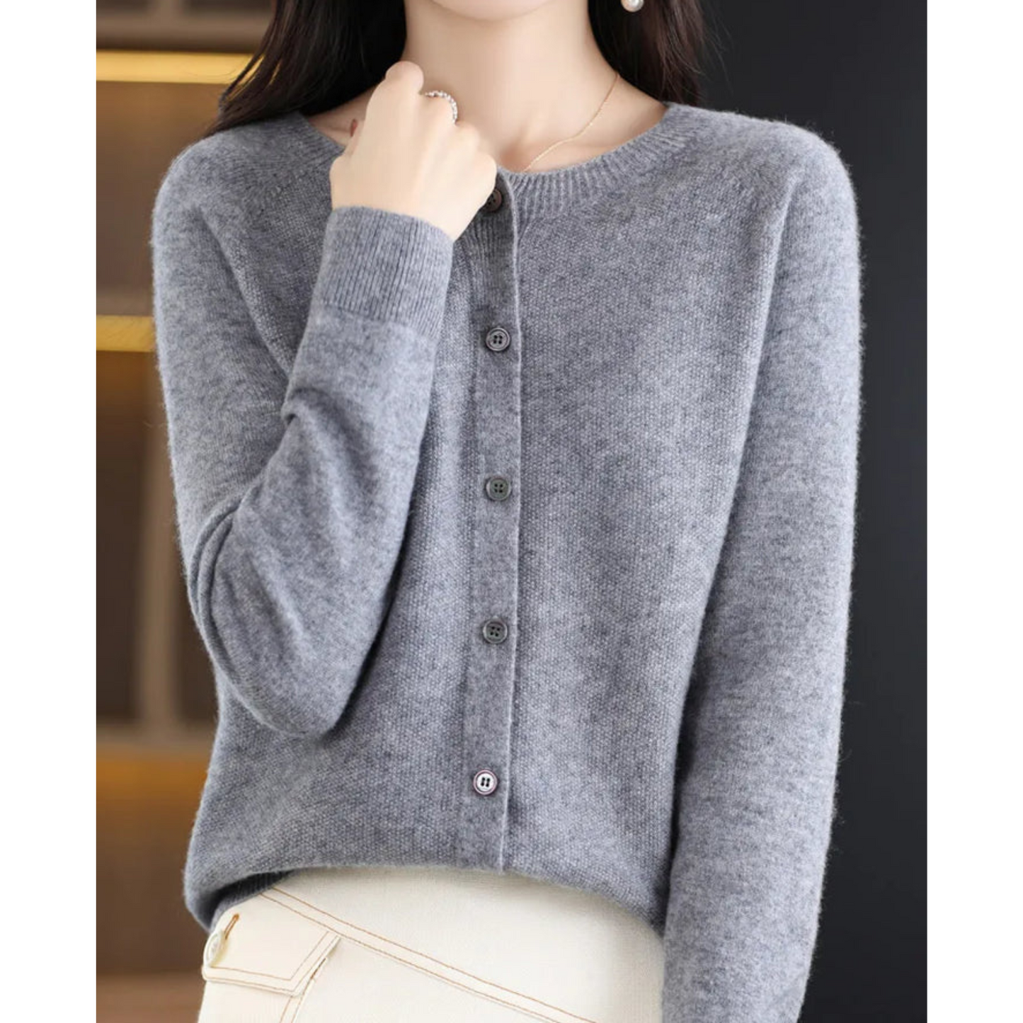 Katharina | Women's Knit Cardigan with classic Button Closure