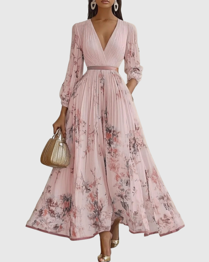 Isabella | Women's Sleeveless Pleated Floral Midi Dress