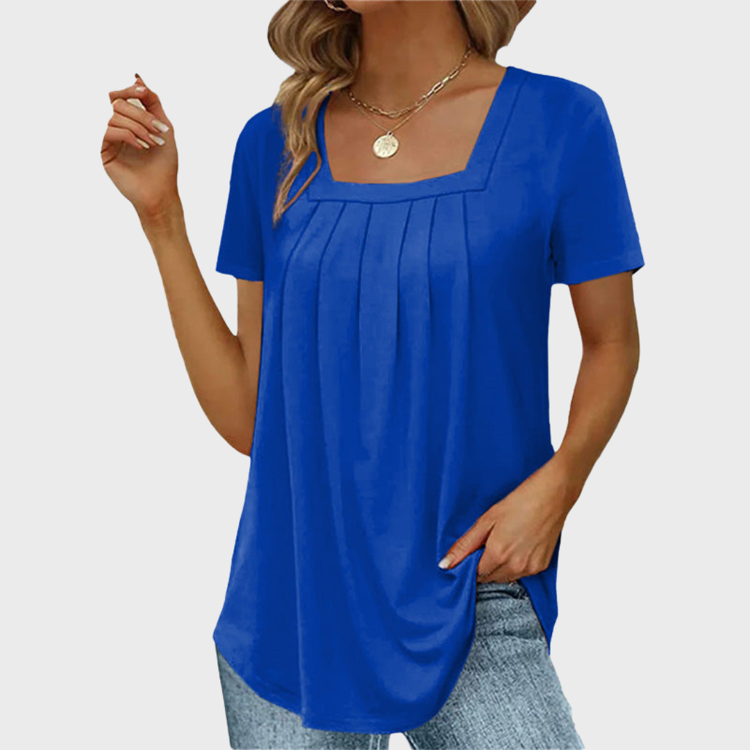 Marguerite | Airy summer blouse with modern square neckline and comfort