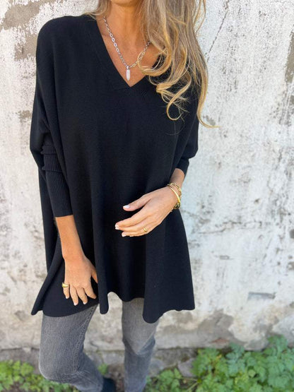 Tahlia | Women's V-Neck Relaxed Cozy Sweater