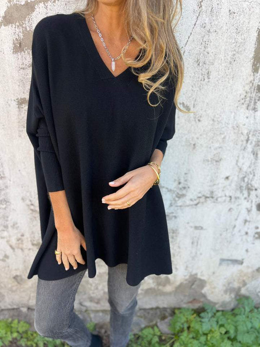 Tahlia | Women's V-Neck Relaxed Cozy Sweater