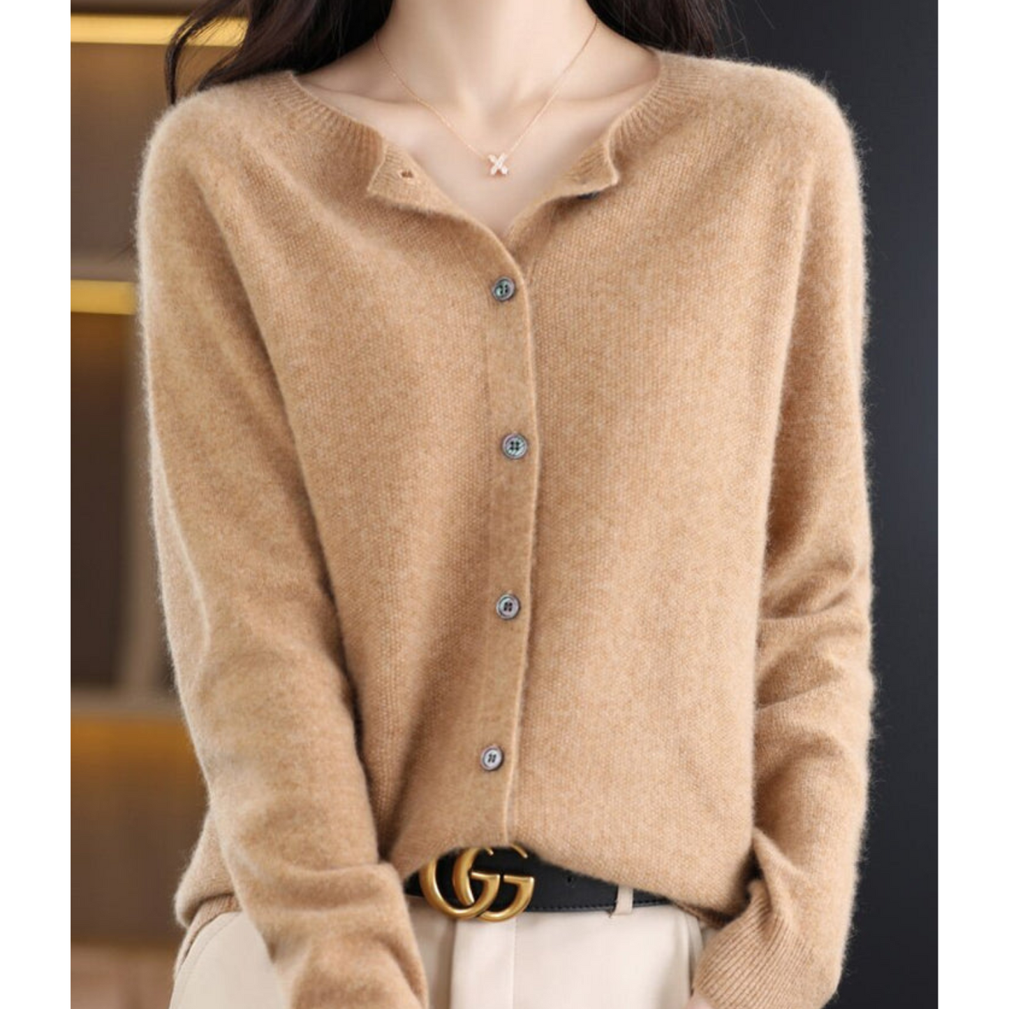 Katharina | Women's Knit Cardigan with classic Button Closure
