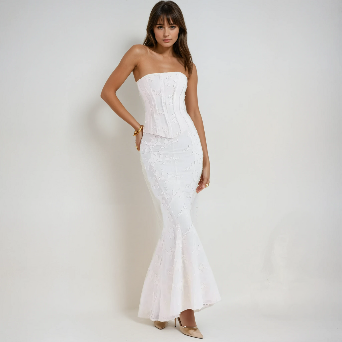 Bexley | Embroidered Corset Wedding Guest Dress