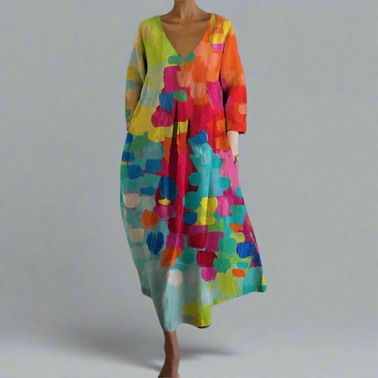 Romilda | Women's V-Neck Elegant Flattering Dress